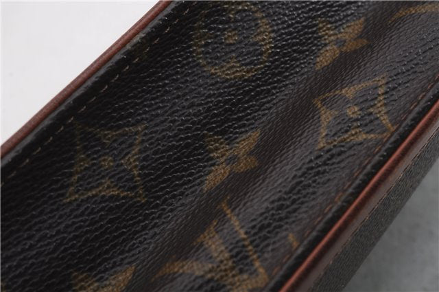 Auth Louis Vuitton Monogram Pochette Dame PM Clutch Hand Bag M51812 LV 1677D