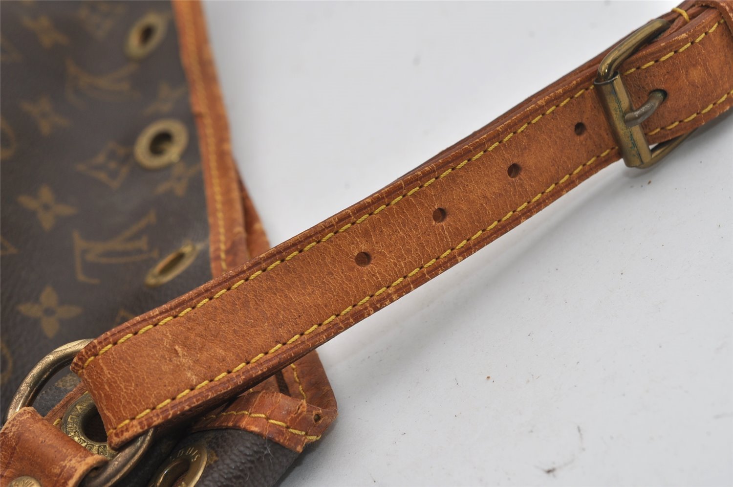 Authentic Louis Vuitton Monogram Petit Noe M42226 Shoulder Drawstring Bag 1678I