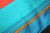 Authentic HERMES Carre 90 Scarf "Les Sangles" Silk Blue 1680F