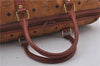 Authentic MCM Visetos Leather Vintage 2Way Shoulder Boston Bag Brown 1681E