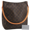 Authentic Louis Vuitton Monogram Looping GM Shoulder Bag M51145 LV 1681F