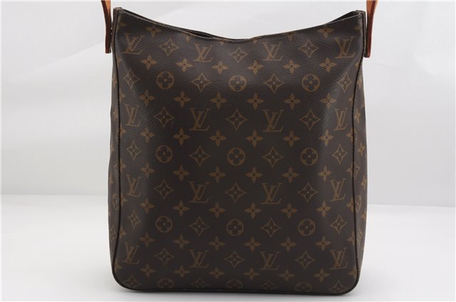 Authentic Louis Vuitton Monogram Looping GM Shoulder Bag M51145 LV 1681F