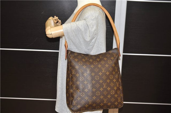 Authentic Louis Vuitton Monogram Looping GM Shoulder Bag M51145 LV 1681F