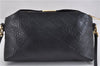 Authentic BURBERRY Vintage Leather Shoulder Cross Body Bag Purse Black 1682F