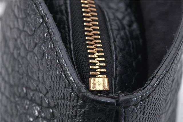 Authentic BURBERRY Vintage Leather Shoulder Cross Body Bag Purse Black 1682F