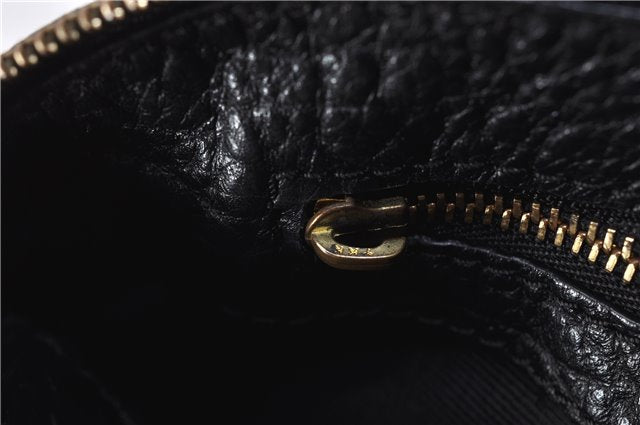 Authentic BURBERRY Vintage Leather Shoulder Cross Body Bag Purse Black 1682F