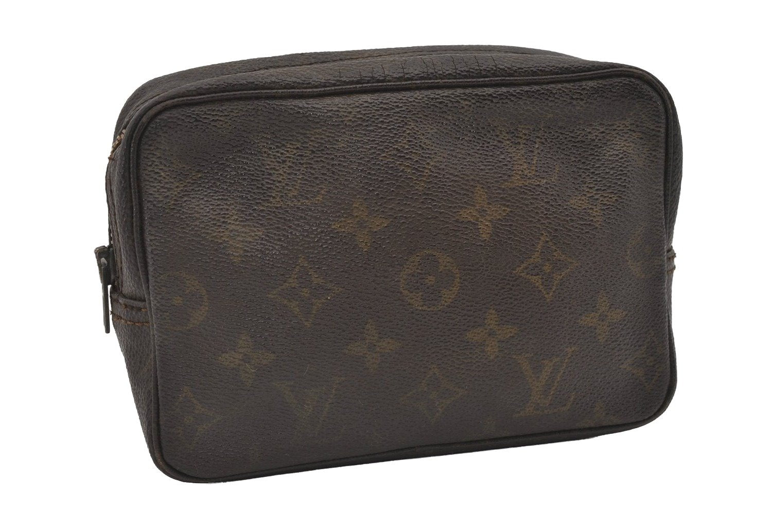 Auth Louis Vuitton Monogram Trousse Toilette 18 Clutch Hand Bag Old Model 1682I