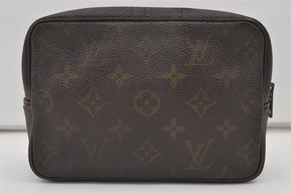 Auth Louis Vuitton Monogram Trousse Toilette 18 Clutch Hand Bag Old Model 1682I