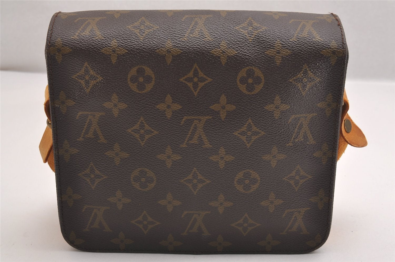 Authentic Louis Vuitton Monogram Cartouchiere MM M51253 Shoulder Cross Bag 1683I
