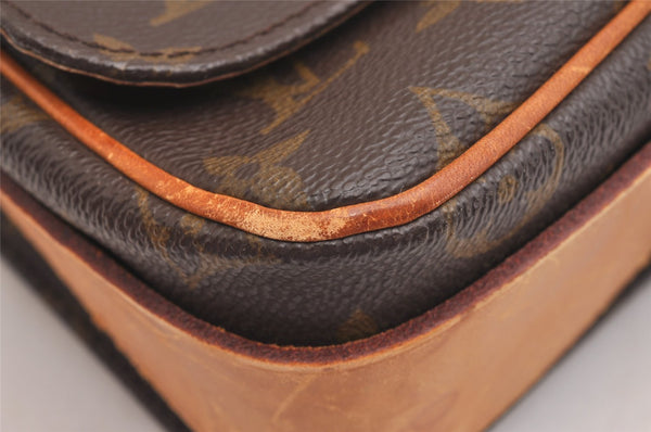 Authentic Louis Vuitton Monogram Cartouchiere MM M51253 Shoulder Cross Bag 1683I