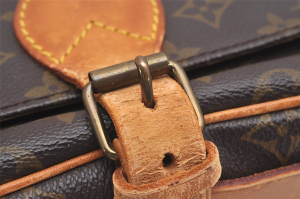 Authentic Louis Vuitton Monogram Cartouchiere MM M51253 Shoulder Cross Bag 1683I