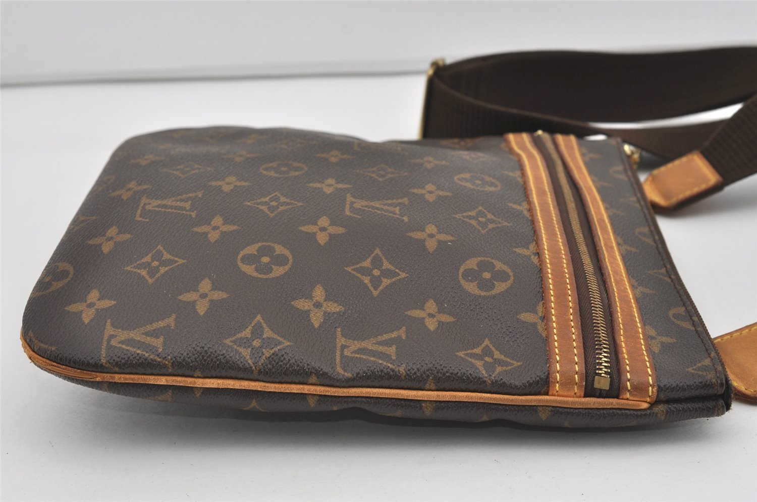 Auth Louis Vuitton Monogram Pochette Bosphore Shoulder Cross Bag M40044 LV 1686I