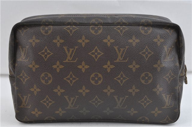 Auth Louis Vuitton Monogram Trousse Toilette 28 Clutch Hand Bag M47522 LV 1687D