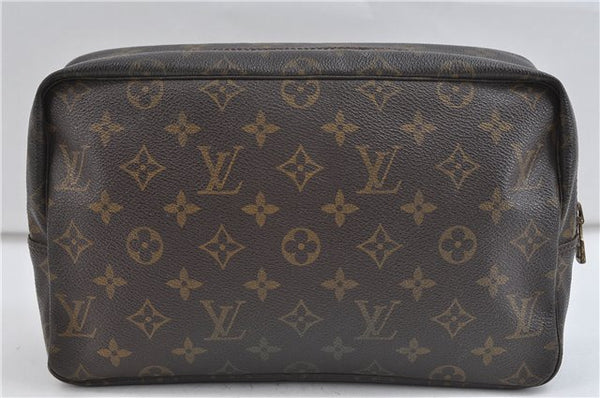 Auth Louis Vuitton Monogram Trousse Toilette 28 Clutch Hand Bag M47522 LV 1687D