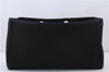 Authentic HERMES Her Bag Cabas GM & GM 2Way Shoulder Tote Bag Canvas Black 1688D