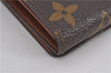 Auth Louis Vuitton Monogram Porte Monnaie Billets Tresor Wallet M61730 LV 1688F