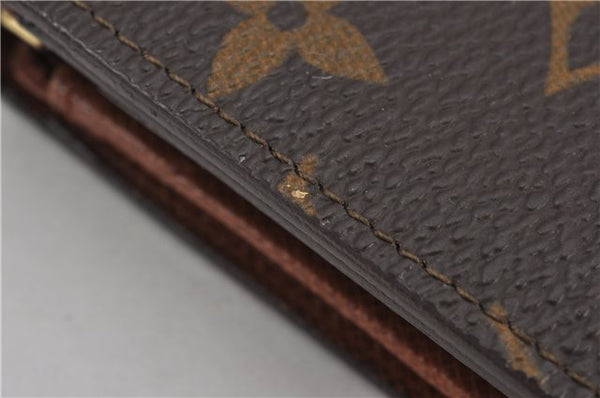 Auth Louis Vuitton Monogram Porte Monnaie Billets Tresor Wallet M61730 LV 1688F