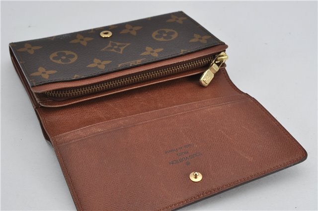 Auth Louis Vuitton Monogram Porte Monnaie Billets Tresor Wallet M61730 LV 1688F