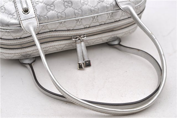 Auth GUCCI Princy Guccissima GG Leather Shoulder Hand Bag 161720 Silver 1690D