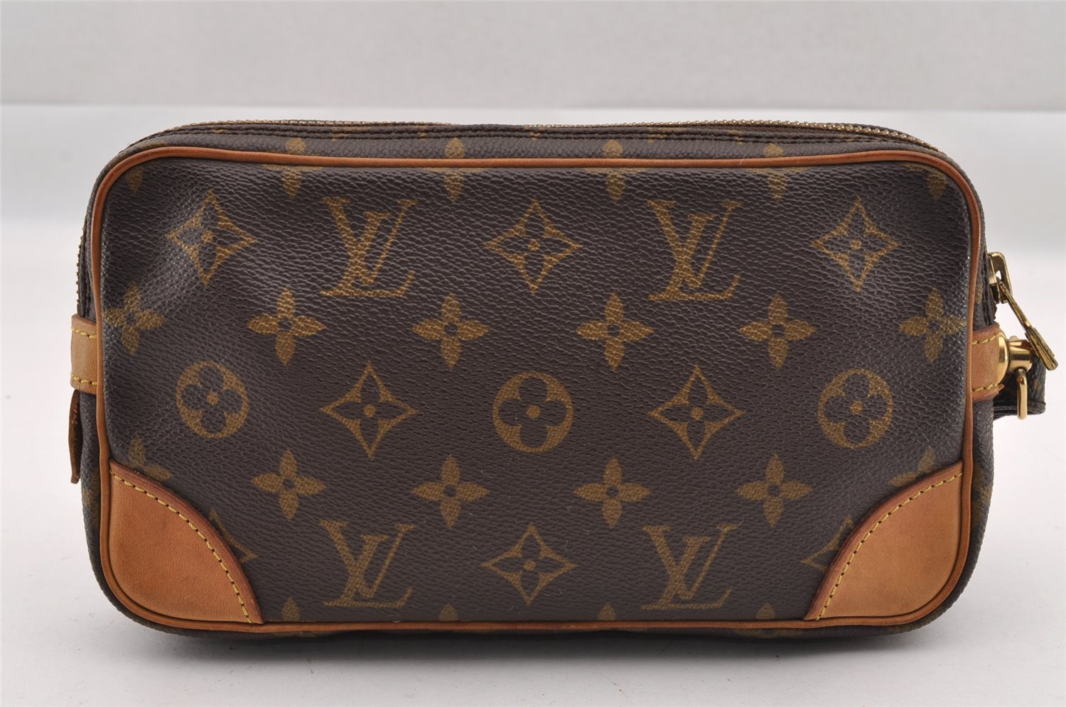Authentic Louis Vuitton Monogram Marly Dragonne PM M51827 Clutch Hand Bag 1690I