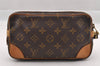 Authentic Louis Vuitton Monogram Marly Dragonne PM M51827 Clutch Hand Bag 1690I
