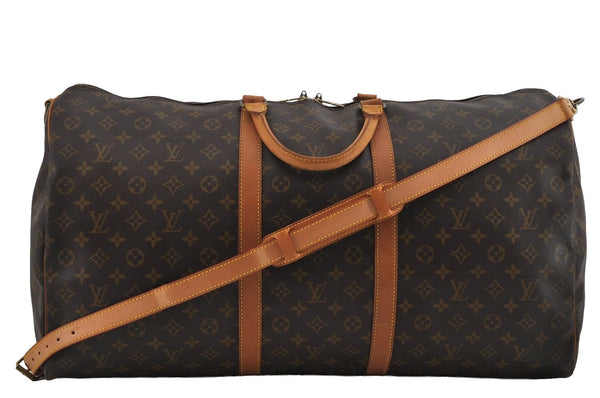 Authentic Louis Vuitton Monogram Keepall Bandouliere 60 M41412 Boston Bag 1691I