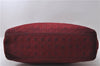 Authentic Christian Dior Lady Dior Cannage Nylon Leather Hand Bag Red CD 1692D