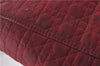 Authentic Christian Dior Lady Dior Cannage Nylon Leather Hand Bag Red CD 1692D