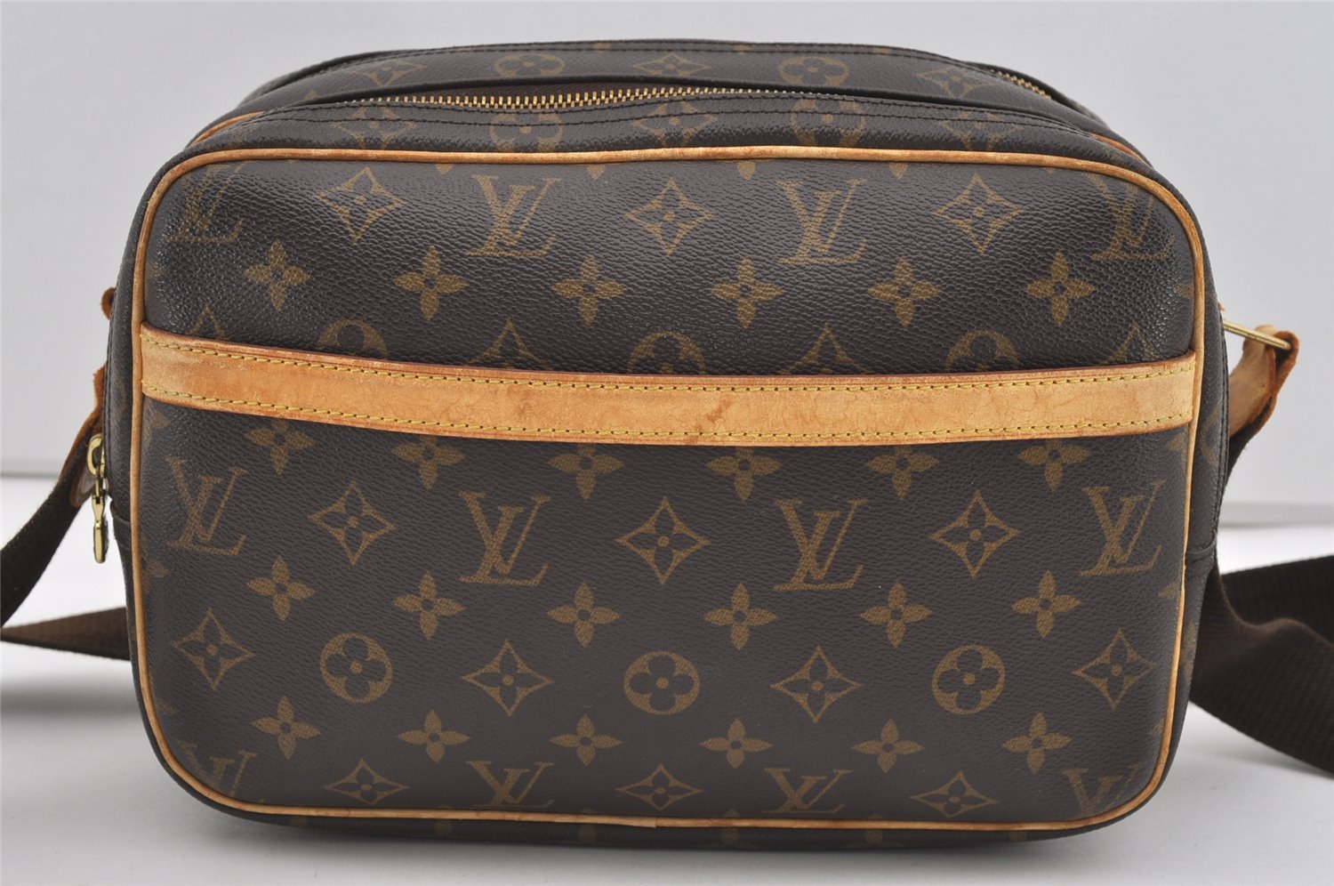 Authentic Louis Vuitton Monogram Reporter PM Shoulder Cross Bag M45254 LV 1694I