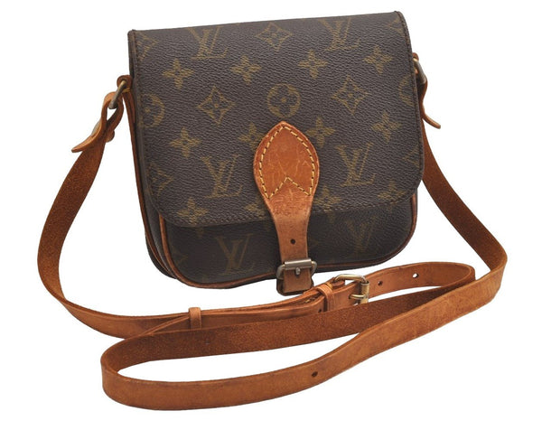 Authentic Louis Vuitton Monogram Cartouchiere PM Shoulder Bag Old Model 1695I