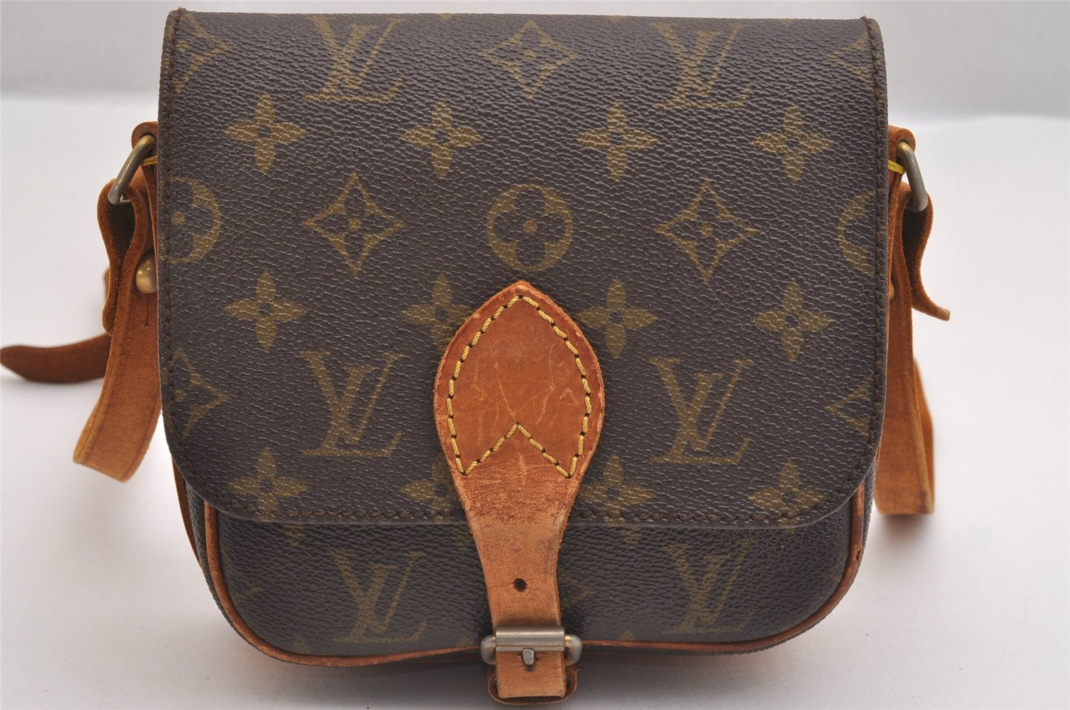 Authentic Louis Vuitton Monogram Cartouchiere PM Shoulder Bag Old Model 1695I