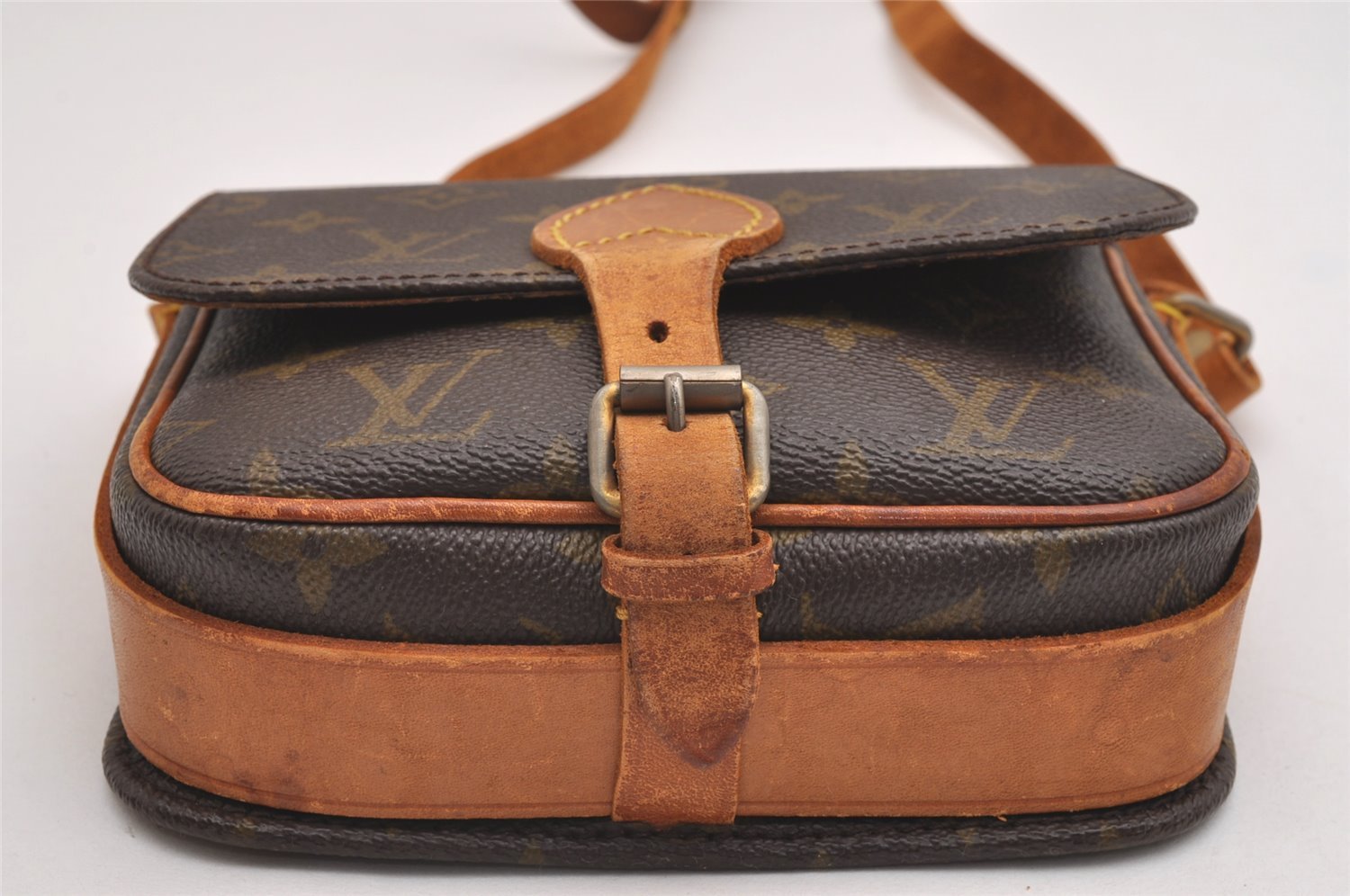 Authentic Louis Vuitton Monogram Cartouchiere PM Shoulder Bag Old Model 1695I