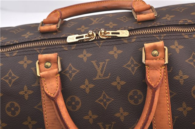 Authentic Louis Vuitton Monogram Keepall 55 Boston Bag M41424 LV 1696D