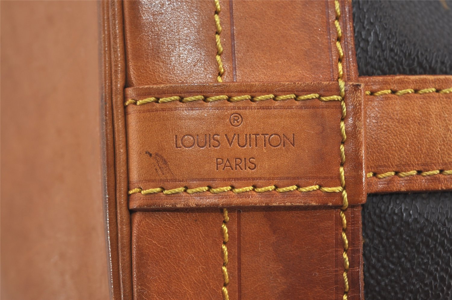 Authentic Louis Vuitton Monogram Noe Shoulder Drawstring Bag M42224 LV 1696I