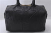 Authentic YVES SAINT LAURENT Easy Boston Hand Bag Leather 208315 Black 1697D