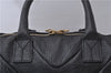 Authentic YVES SAINT LAURENT Easy Boston Hand Bag Leather 208315 Black 1697D