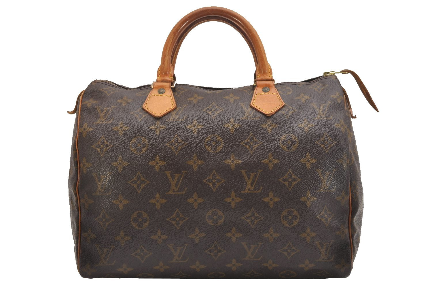 Authentic Louis Vuitton Monogram Speedy 30 Hand Boston Bag M41526 LV 1697I