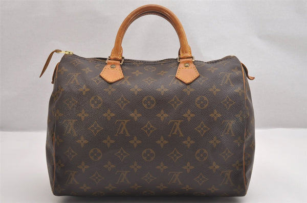 Authentic Louis Vuitton Monogram Speedy 30 Hand Boston Bag M41526 LV 1697I