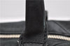 Authentic YVES SAINT LAURENT Easy Boston Bag Nuback Leather 208314 Black 1698D