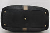 Authentic YVES SAINT LAURENT Easy Boston Bag Nuback Leather 208314 Black 1698D