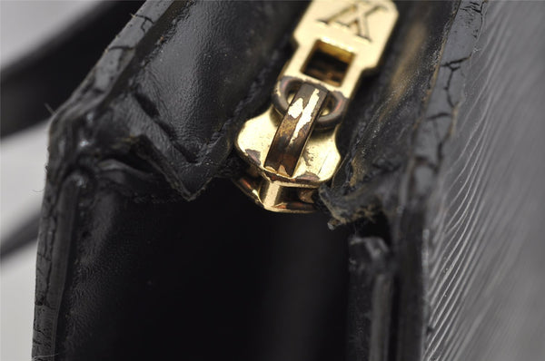 Auth Louis Vuitton Epi Saint Jacques Shopping Shoulder Bag Black M52262 LV 1699I