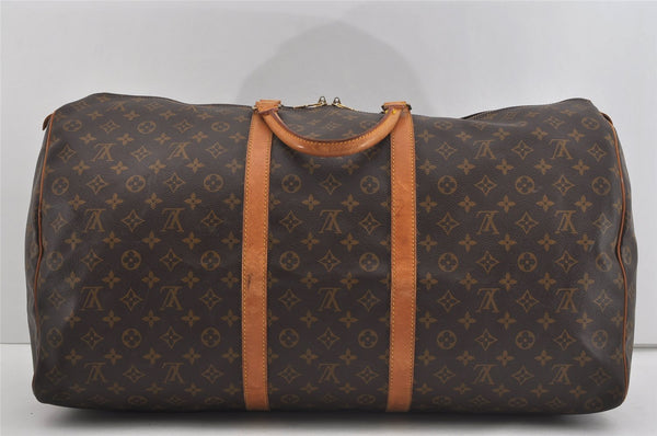 Authentic Louis Vuitton Monogram Keepall 60 Travel Boston Bag M41422 LV 1701I