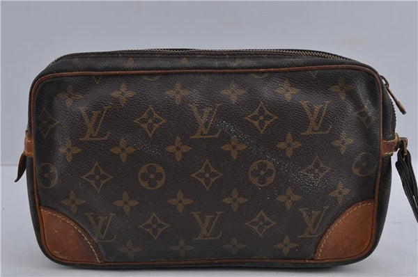 Auth Louis Vuitton Monogram Marly Dragonne GM Clutch Hand Bag M51825 LV 1705D