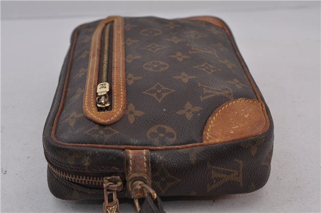 Auth Louis Vuitton Monogram Marly Dragonne GM Clutch Hand Bag M51825 LV 1705D