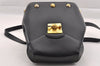 Authentic Salvatore Ferragamo Heel Motif Backpack Purse Leather Black Junk 1707I