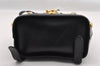 Authentic Salvatore Ferragamo Heel Motif Backpack Purse Leather Black Junk 1707I