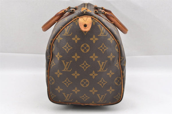 Authentic Louis Vuitton Monogram Speedy 30 Hand Boston Bag M41526 LV 1708I