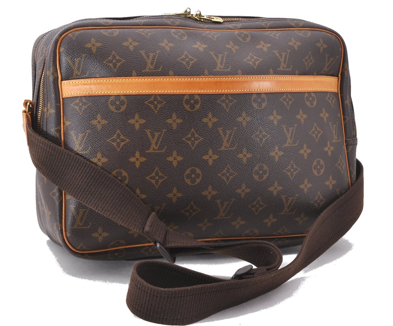 Authentic Louis Vuitton Monogram Reporter GM Shoulder Cross Bag M45252 LV 1709F