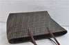 Authentic FENDI Zucca Shoulder Tote Bag PVC Brown 1710D