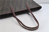Authentic FENDI Zucca Shoulder Tote Bag PVC Brown 1710D